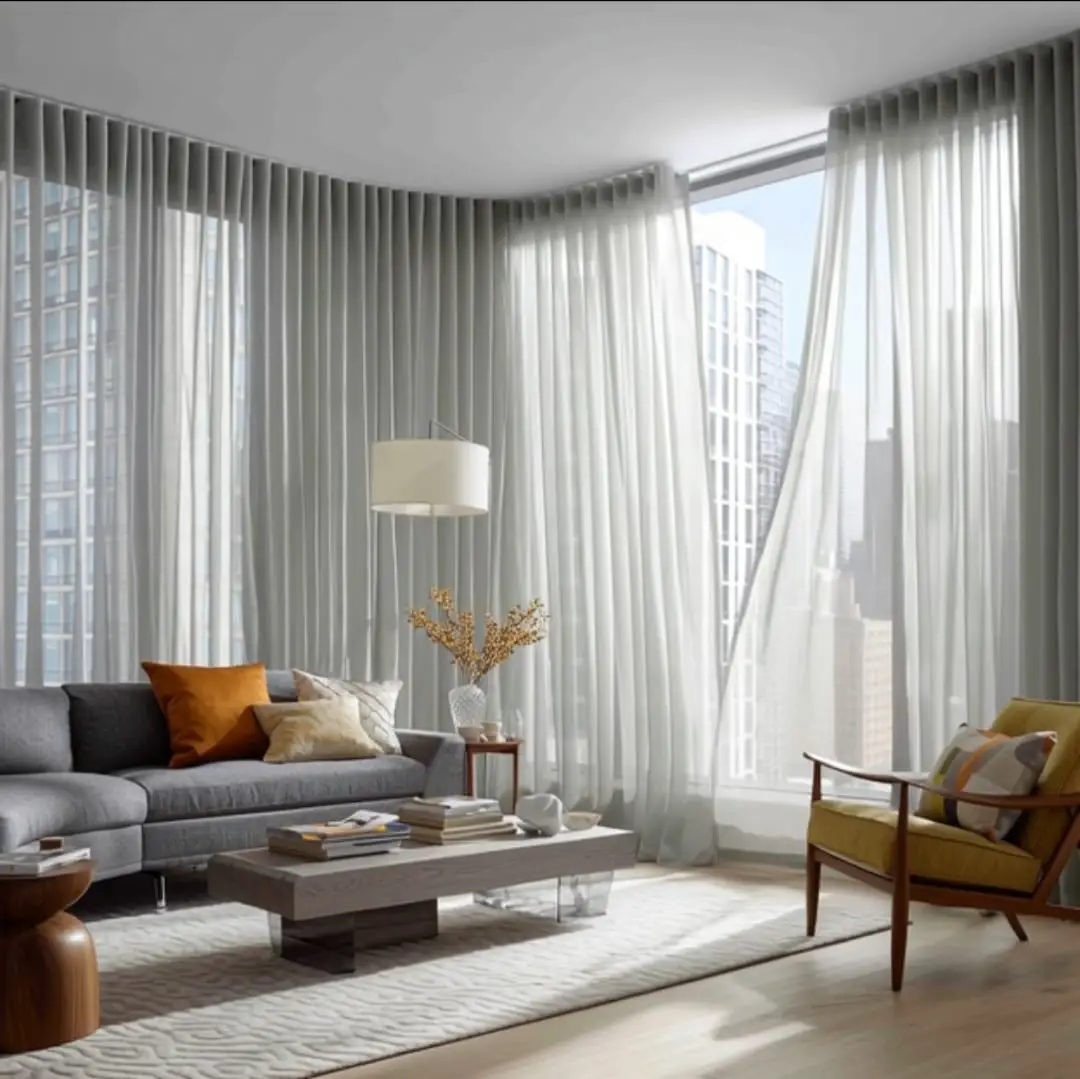 Ripplefold Sheer curtains