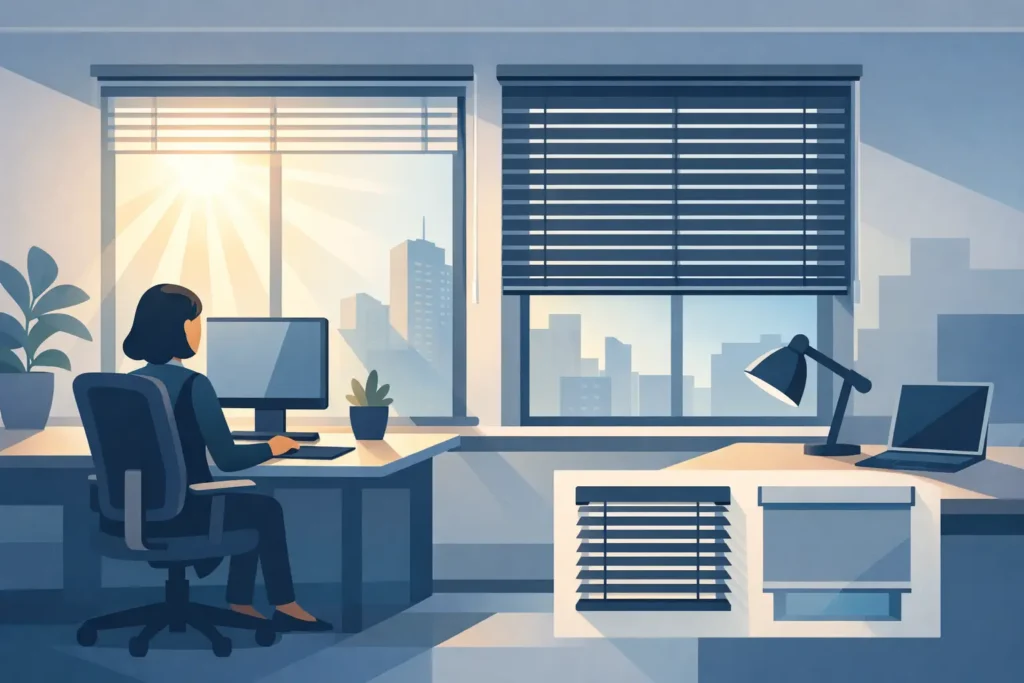 Best Office Blinds for Glare in Modern Workspaces
