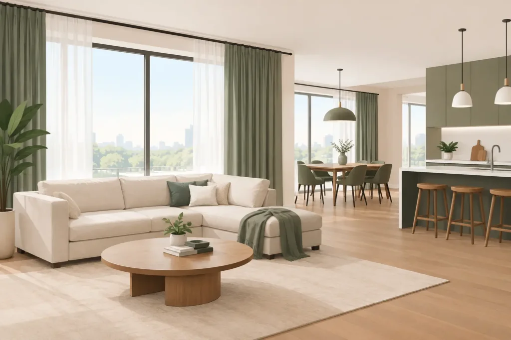 Choosing Curtains for Open-Plan Rooms with Style